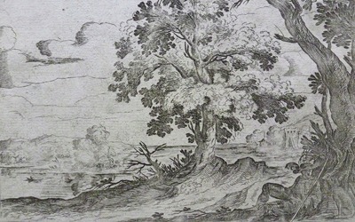 Paulus Bril – Landscape with Traveller and his Dog