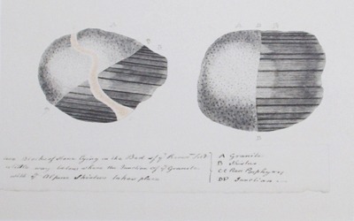 John Clerk of Eldin – Boulders from the River Tilt, Tayside (annotated engraving)