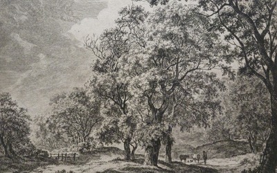 Frans Andreas Milatz – Interior of Forest with Cows