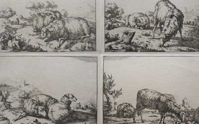 Marcus de Bye – Group of Four Sheep prints
