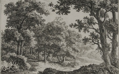 Antonie Waterloo – Two Boys and their Dogs in a Wood