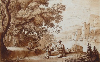 Earlom, Richard – Landscape with the Holy Family