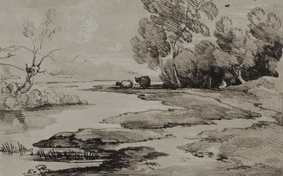 Dupont, Gainsborough – Wooded Landscape with Shepherd and Sheep