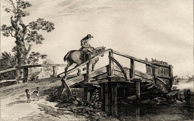 Sandby, Paul – Crossing the Bridge 1758