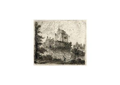 John Clerk of Eldin Clackmannan Tower from the South West 43 x 51 mm