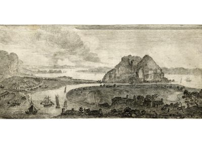John Clerk of Eldin Dumbarton Castle from the West 122 x 295 mm