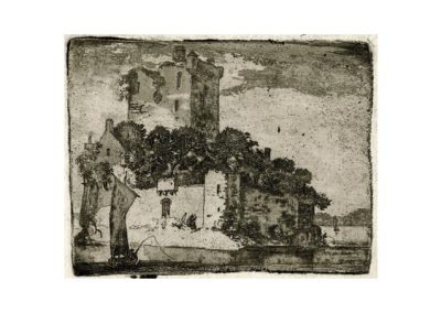 John Clerk of Eldin Loch Orr Castle 79 x 99 mm