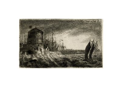 John Clerk of Eldin Old Tower at Leith I 57 x 97 mm