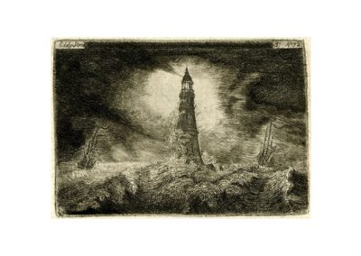 John Clerk of Eldin Eddystone Lighthouse 60 x 90 mm