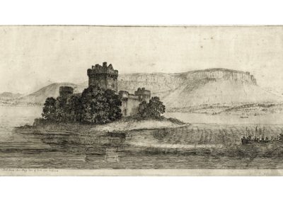 John Clerk of Eldin Loch Leven Castle from the North West 151 x 306 mm