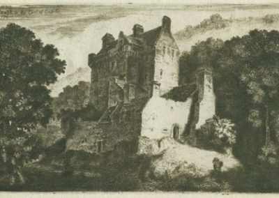 Newark Castle 1st Plate an etching by John Clerk of Eldin